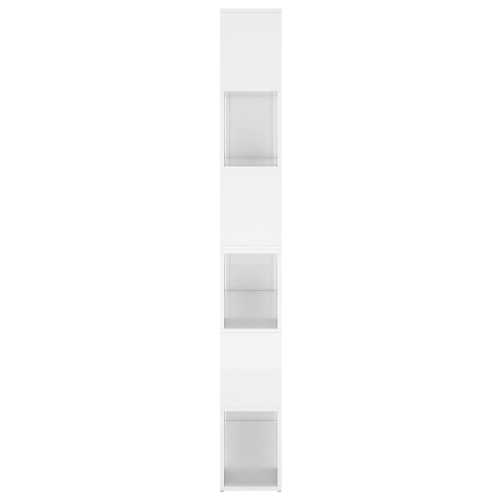 Kirjahylly/tilanjakaja korkeakiilto valkoinen 100x24x188 cm - Sisustajankoti.fi