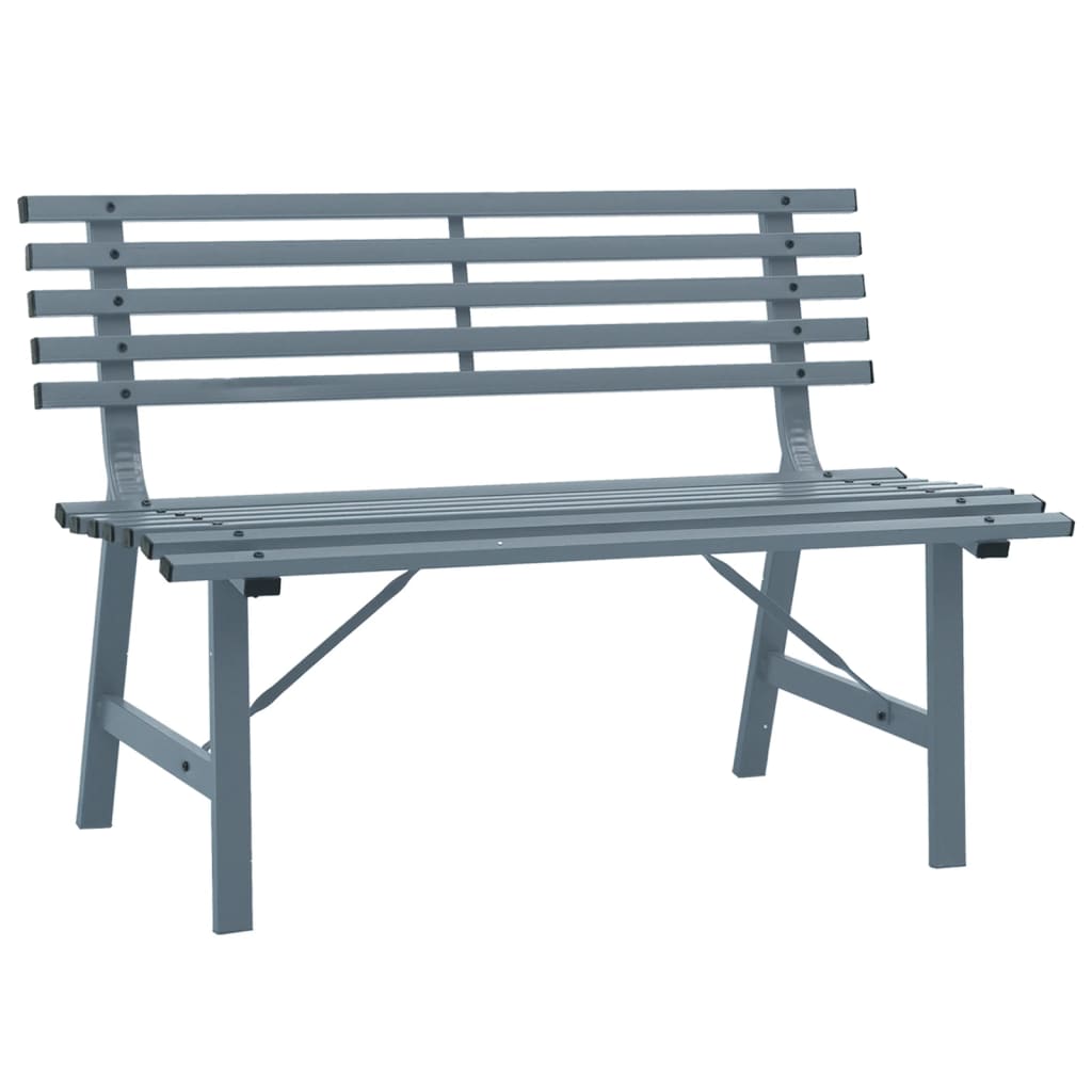 Puutarhapenkki 110 cm teräs harmaa - Sisustajankoti.fi