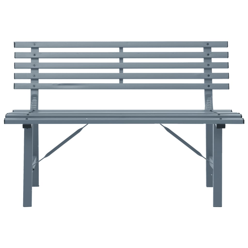 Puutarhapenkki 110 cm teräs harmaa - Sisustajankoti.fi