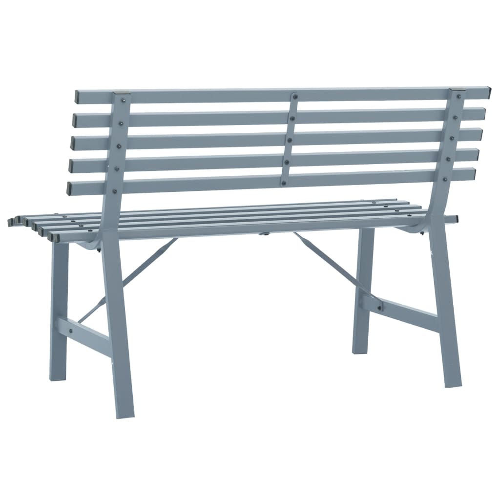 Puutarhapenkki 110 cm teräs harmaa - Sisustajankoti.fi