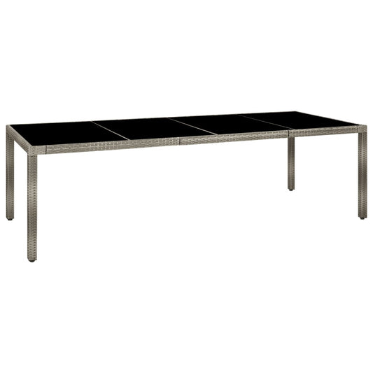 Puutarhapöytä 250x100x75cm karkaistu lasi ja polyrottinki harm. - Sisustajankoti.fi