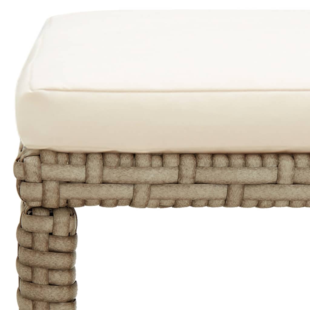 Puutarhajakkarat tyynyillä 4 kpl polyrottinki beige - Sisustajankoti.fi