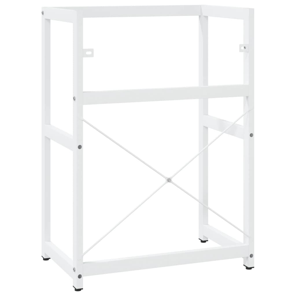Kylpyhuoneen pesualtaan kehys valkoinen 59x38x83 cm rauta - Sisustajankoti.fi