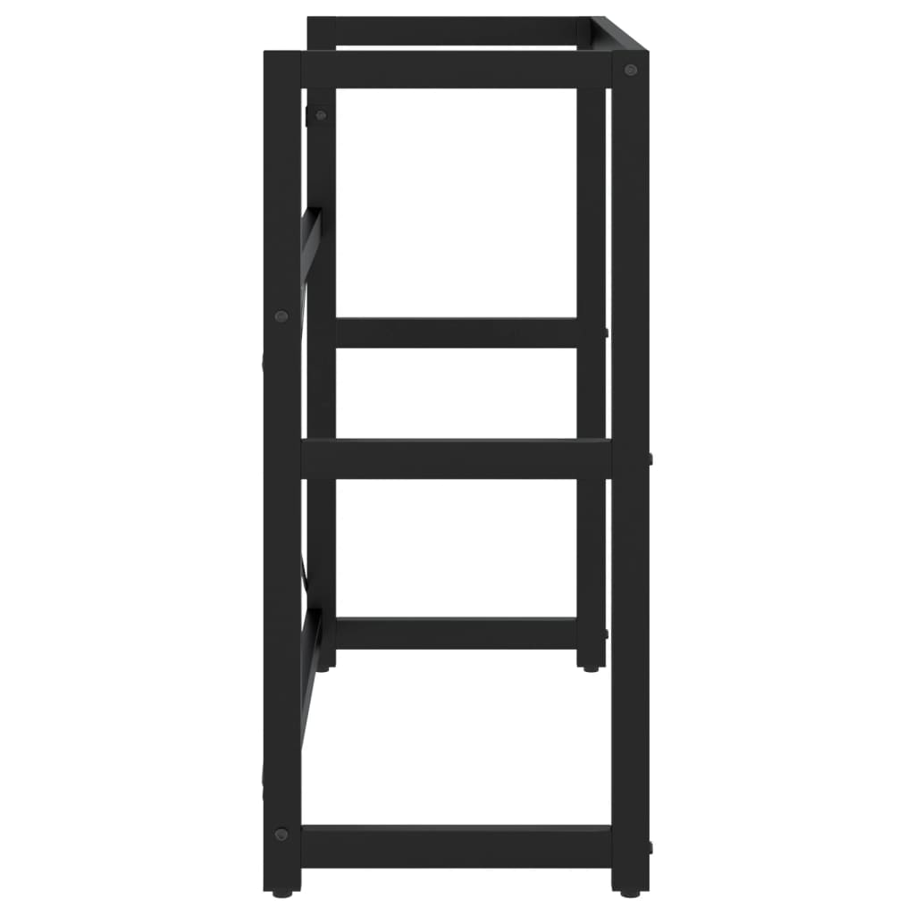 Kylpyhuoneen pesualtaan kehys musta 79x38x83 cm rauta - Sisustajankoti.fi