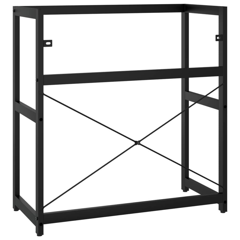 Kylpyhuoneen pesualtaan kehys musta 79x38x83 cm rauta - Sisustajankoti.fi