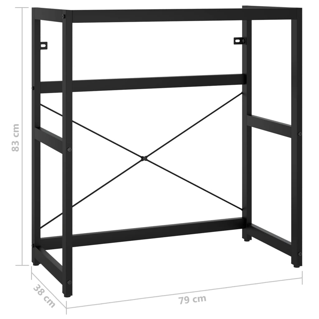 Kylpyhuoneen pesualtaan kehys musta 79x38x83 cm rauta - Sisustajankoti.fi
