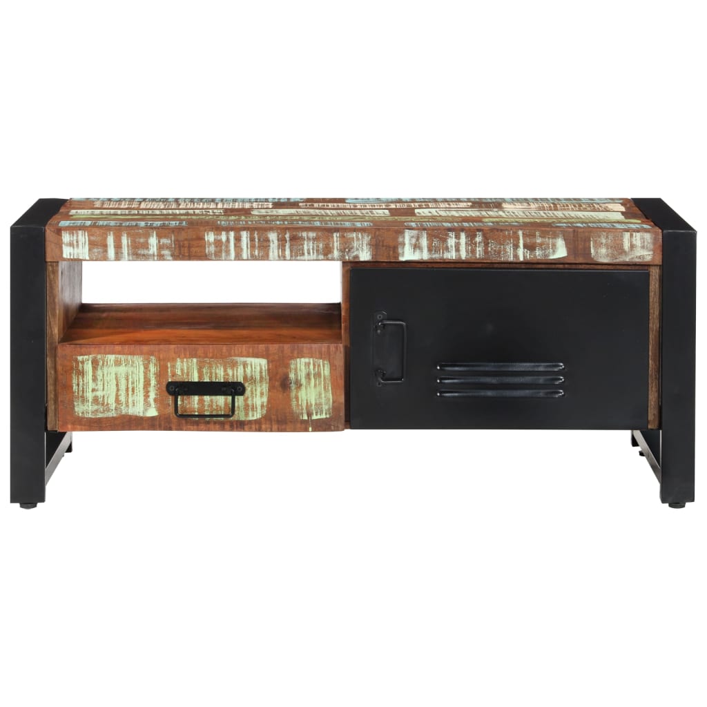 Sohvapöytä 100x50x41 cm kierrätetty täyspuu - Sisustajankoti.fi