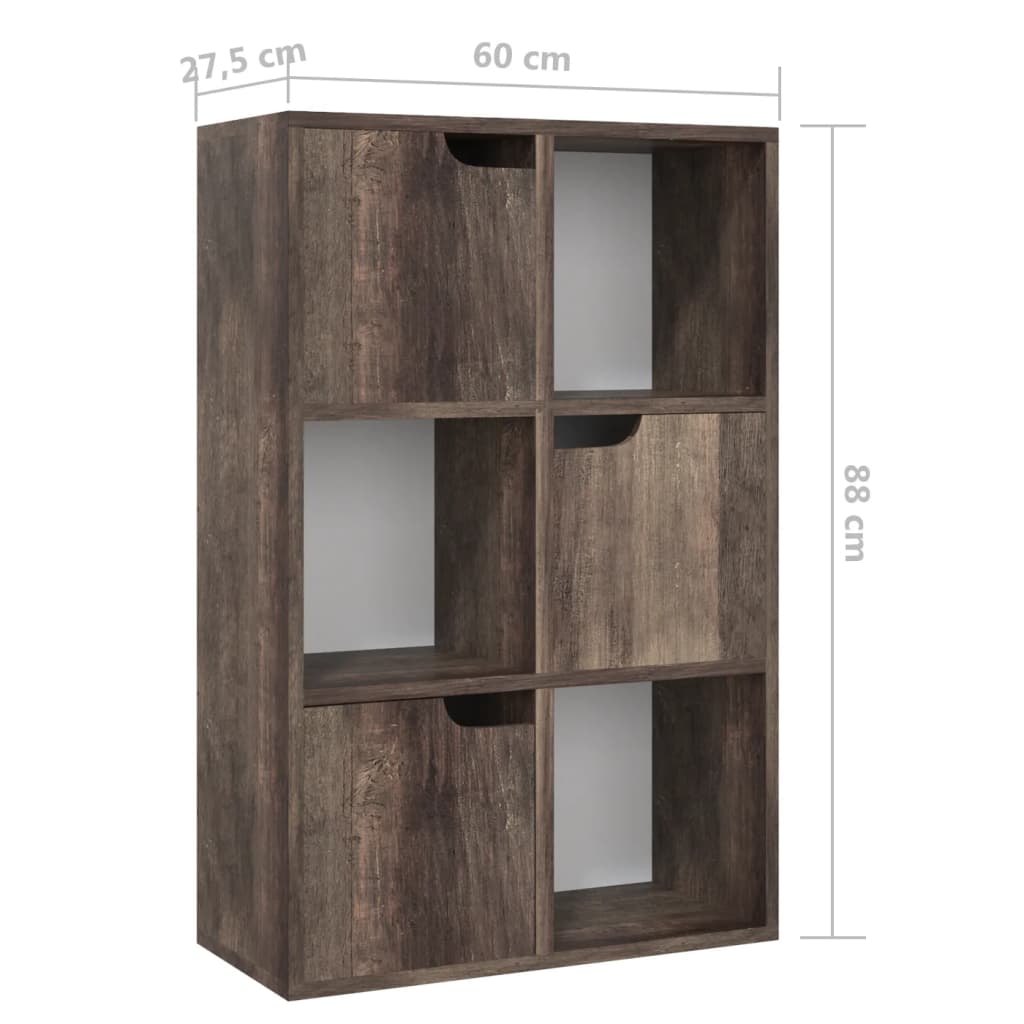 Kirjahylly savutammi 60x27,5x88 cm lastulevy - Sisustajankoti.fi