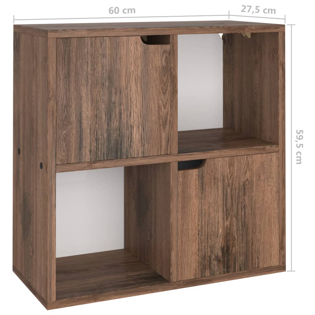 Kirjahylly savutammi 60x27,5x59,5 cm lastulevy - Sisustajankoti.fi