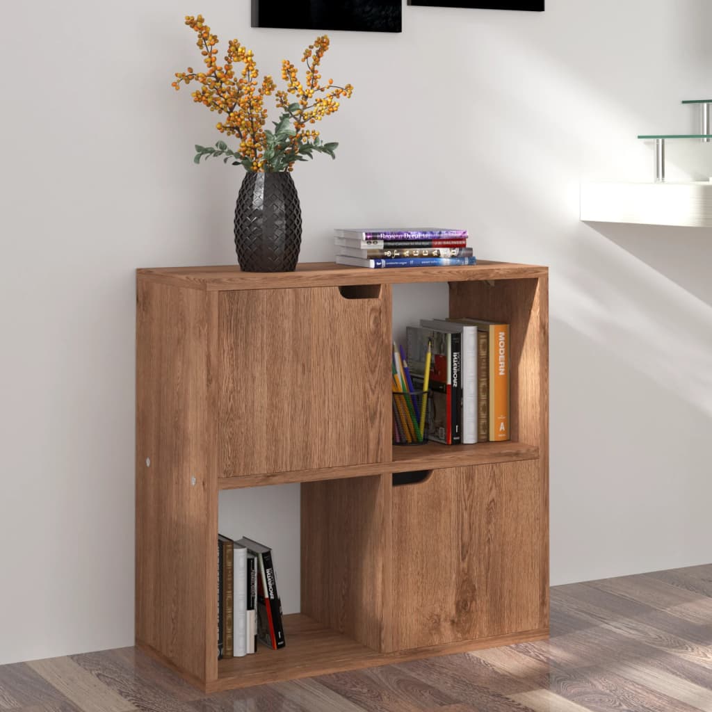Kirjahylly ruskea tammi 60x27,5x59,5 cm lastulevy - Sisustajankoti.fi