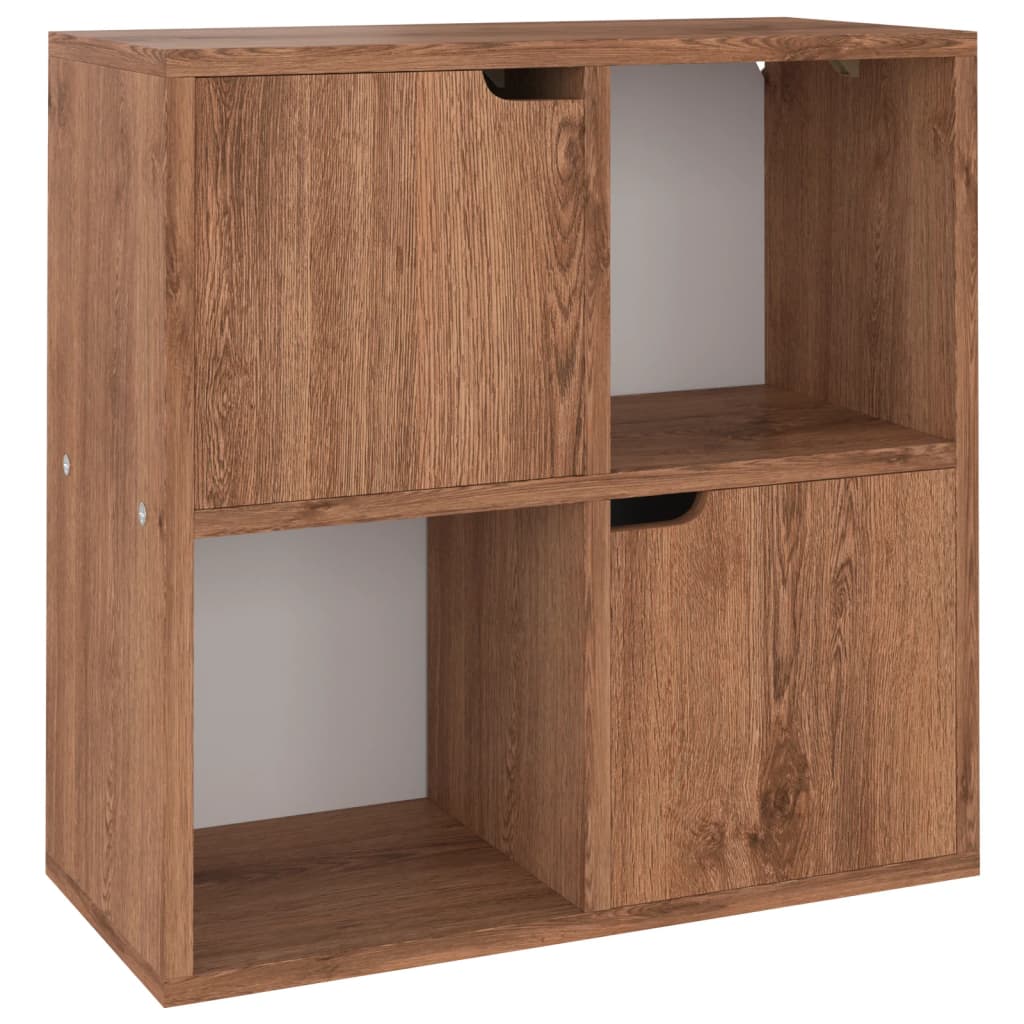Kirjahylly ruskea tammi 60x27,5x59,5 cm lastulevy - Sisustajankoti.fi