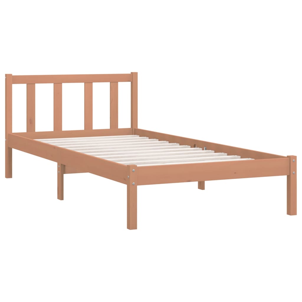 Sängynrunko täysi mänty hunajanruskea 90x190 cm UK Single - Sisustajankoti.fi