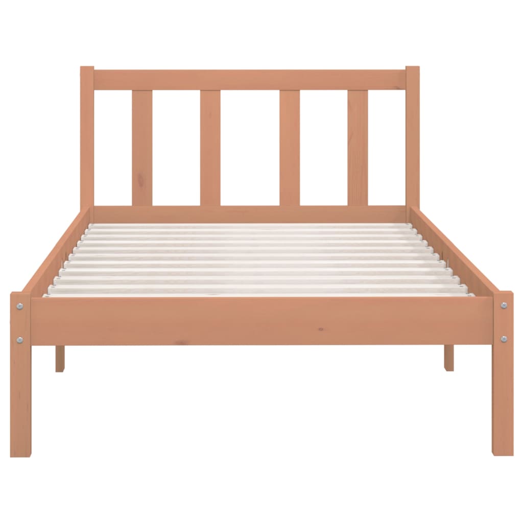 Sängynrunko täysi mänty hunajanruskea 90x190 cm UK Single - Sisustajankoti.fi