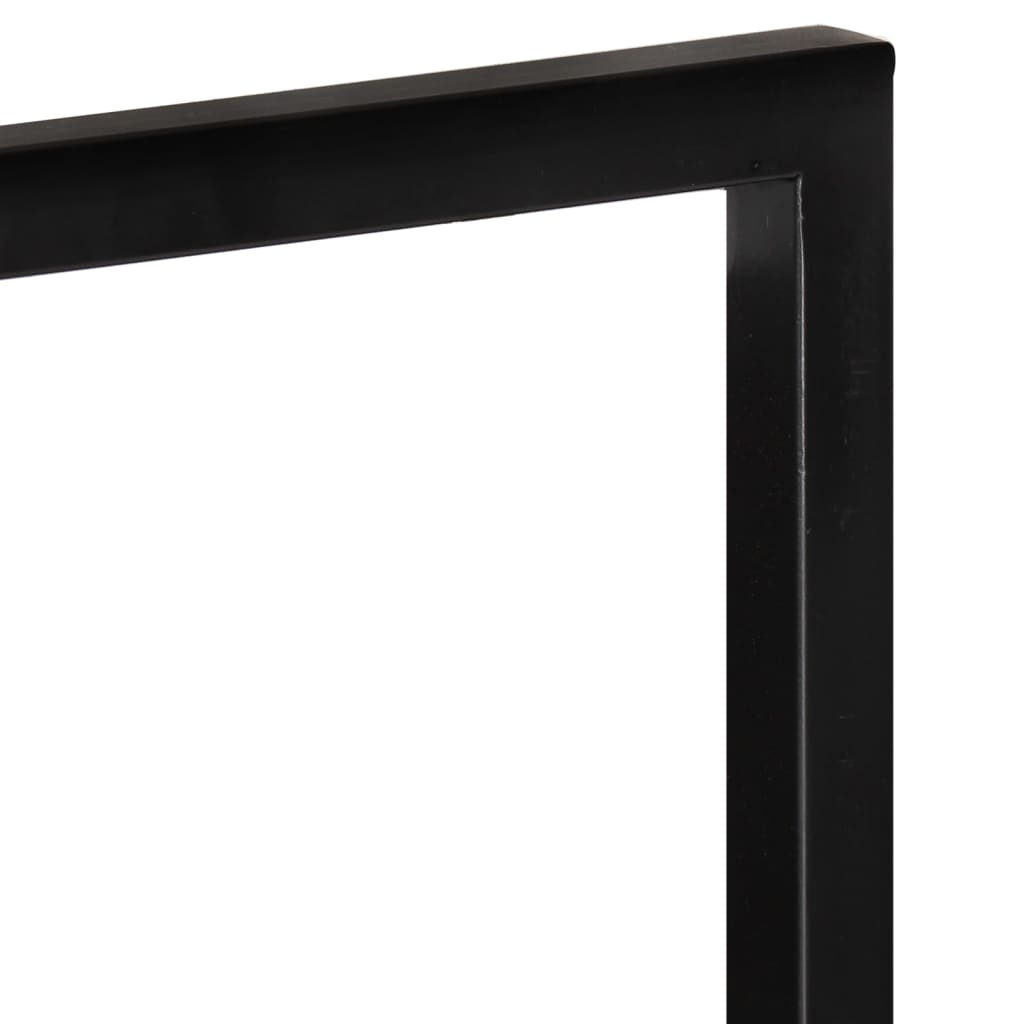 Seinähyllyt 2 kpl 25x25x75 cm täysi akasiapuu ja teräs - Sisustajankoti.fi