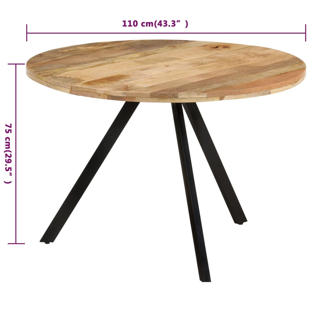 Ruokapöytä 110x75 cm täysi mangopuu - Sisustajankoti.fi
