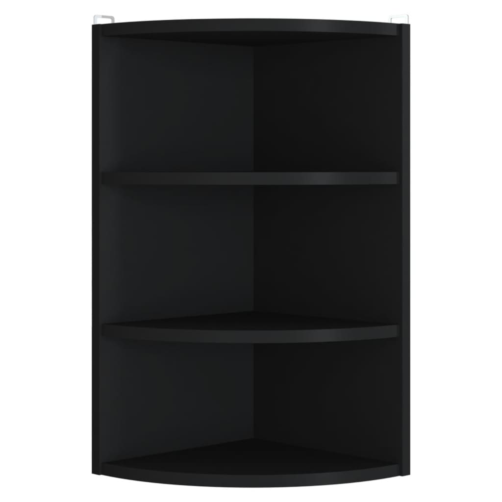 Seinäkulmahylly musta 30x31,5x60 cm lastulevy - Sisustajankoti.fi