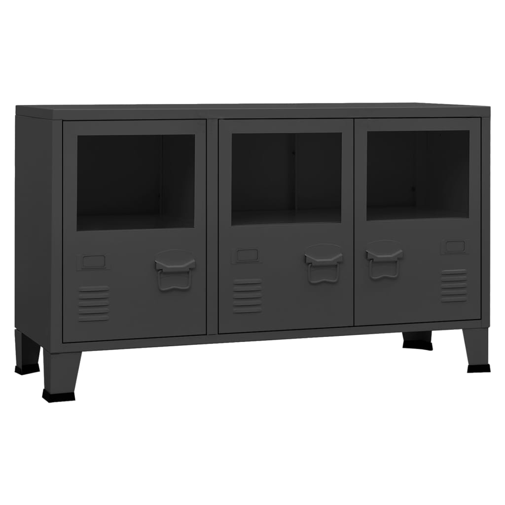 Senkki antrasiitti 105x35x62 cm metalli ja lasi - Sisustajankoti.fi