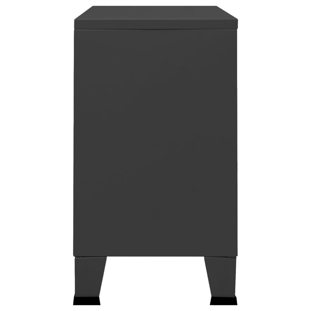 Senkki antrasiitti 105x35x62 cm metalli ja lasi - Sisustajankoti.fi