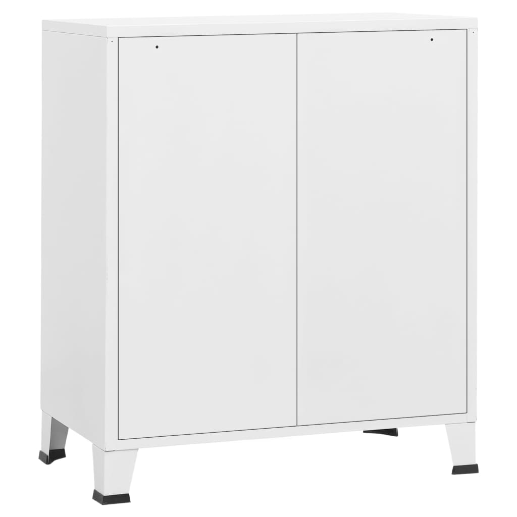 Teollisuuslipasto valkoinen 78x40x93 cm metalli - Sisustajankoti.fi