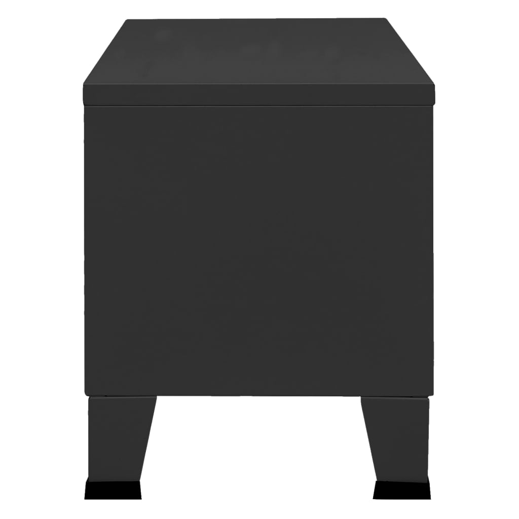 Teollinen TV-taso musta 105x35x42 cm metalli - Sisustajankoti.fi
