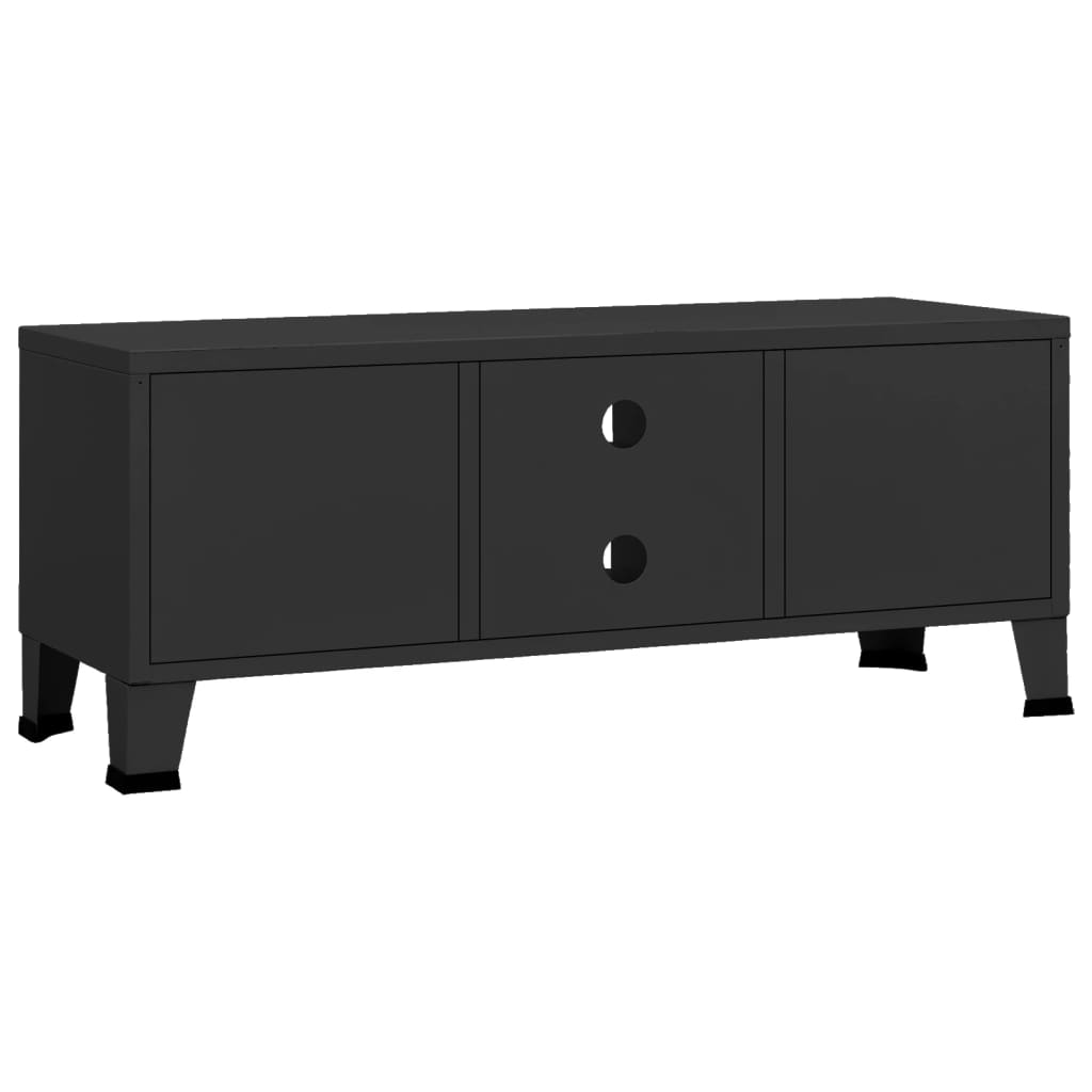 Teollinen TV-taso musta 105x35x42 cm metalli - Sisustajankoti.fi