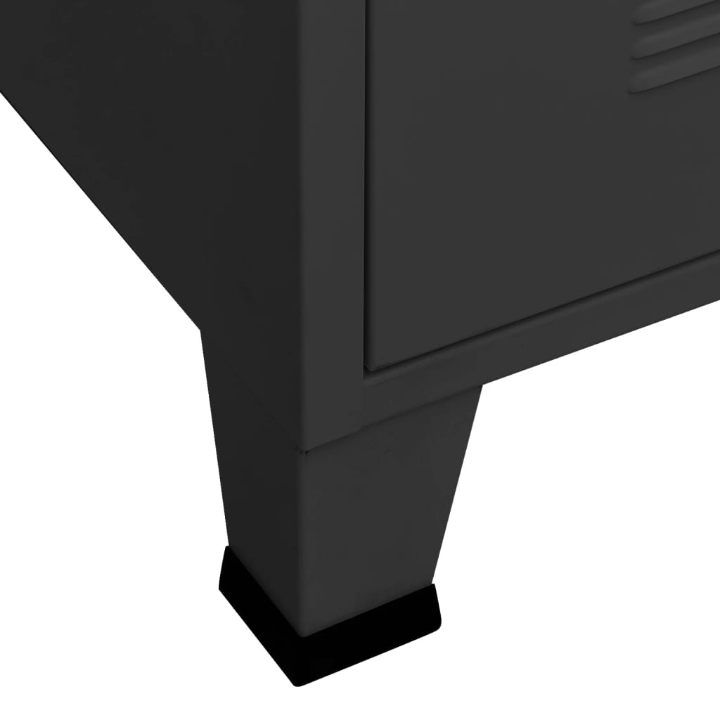 Teollinen TV-taso musta 105x35x42 cm metalli - Sisustajankoti.fi