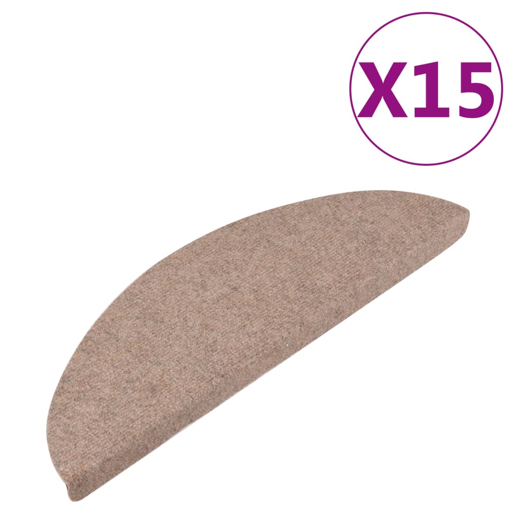Itsekiinnittyvät porrasmatot 15 kpl 65x26 cm beige - Sisustajankoti.fi