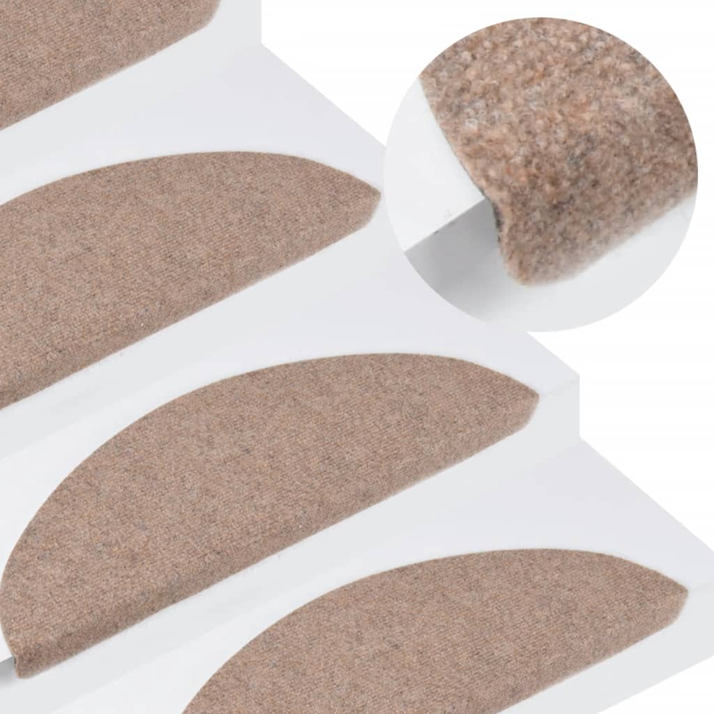 Itsekiinnittyvät porrasmatot 15 kpl 65x26 cm beige - Sisustajankoti.fi