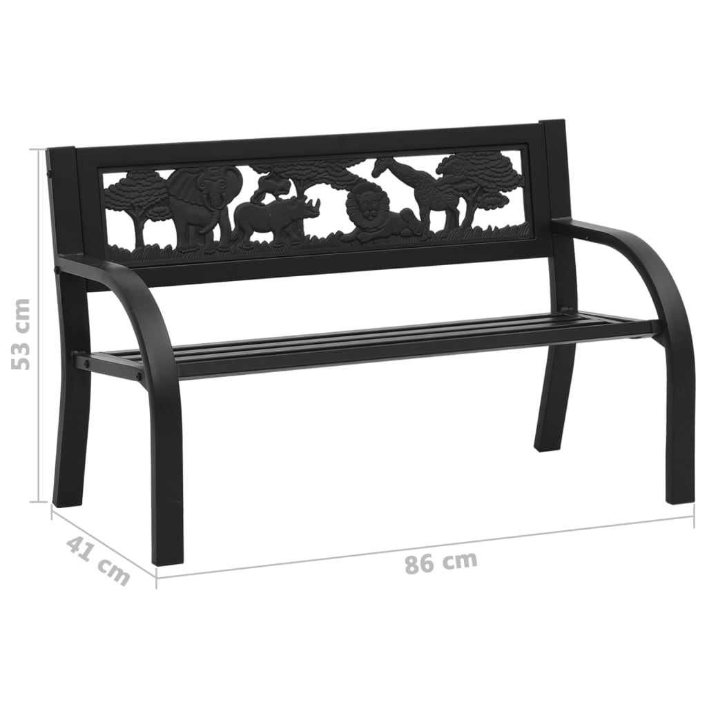 Lasten puutarhapenkki 86 cm teräs - Sisustajankoti.fi