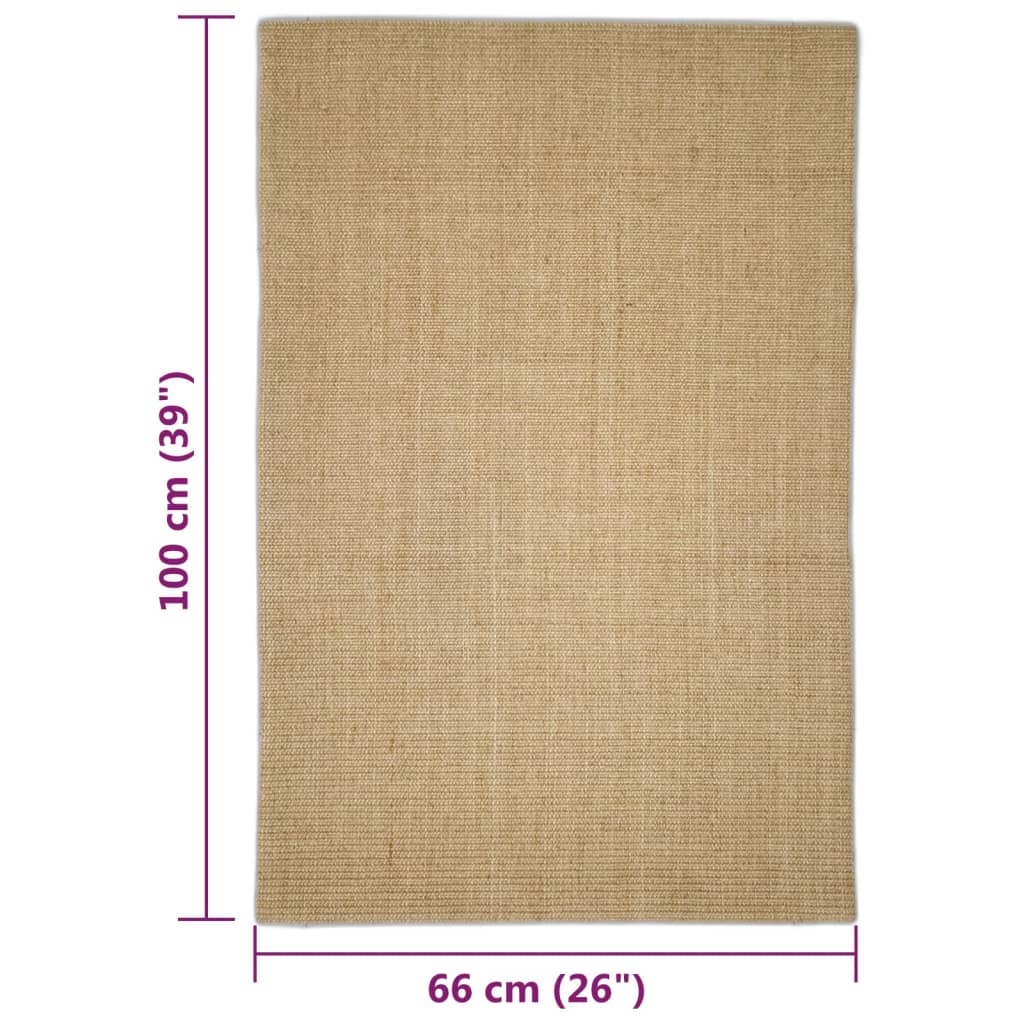 Matto luonnollinen sisal 66x100 cm - Sisustajankoti.fi