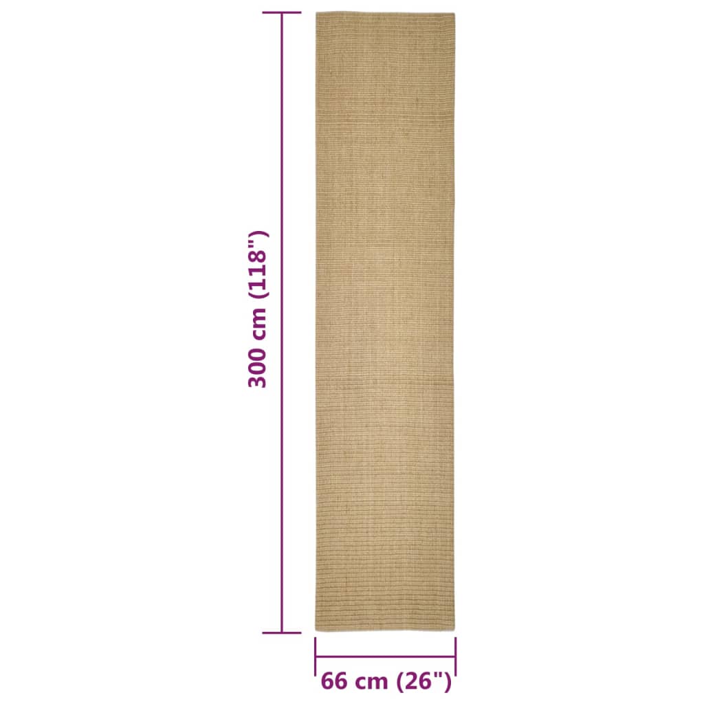 Matto luonnollinen sisal 66x300 cm - Sisustajankoti.fi