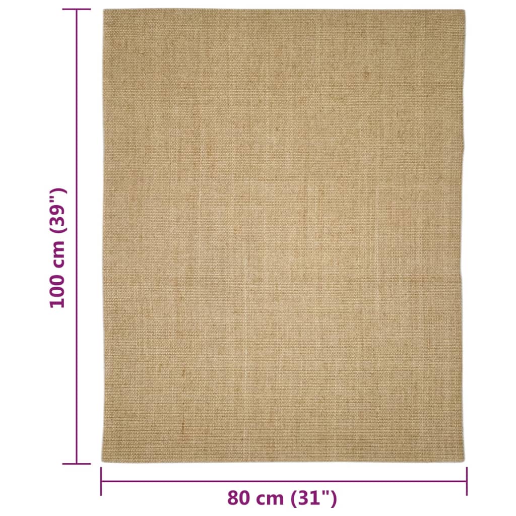 Matto luonnollinen sisal 80x100 cm - Sisustajankoti.fi