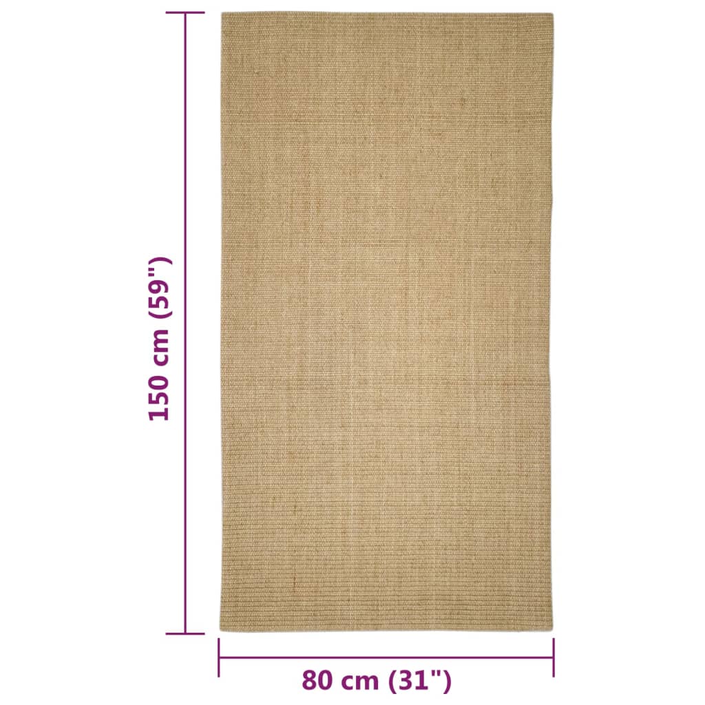 Matto luonnollinen sisal 80x150 cm - Sisustajankoti.fi