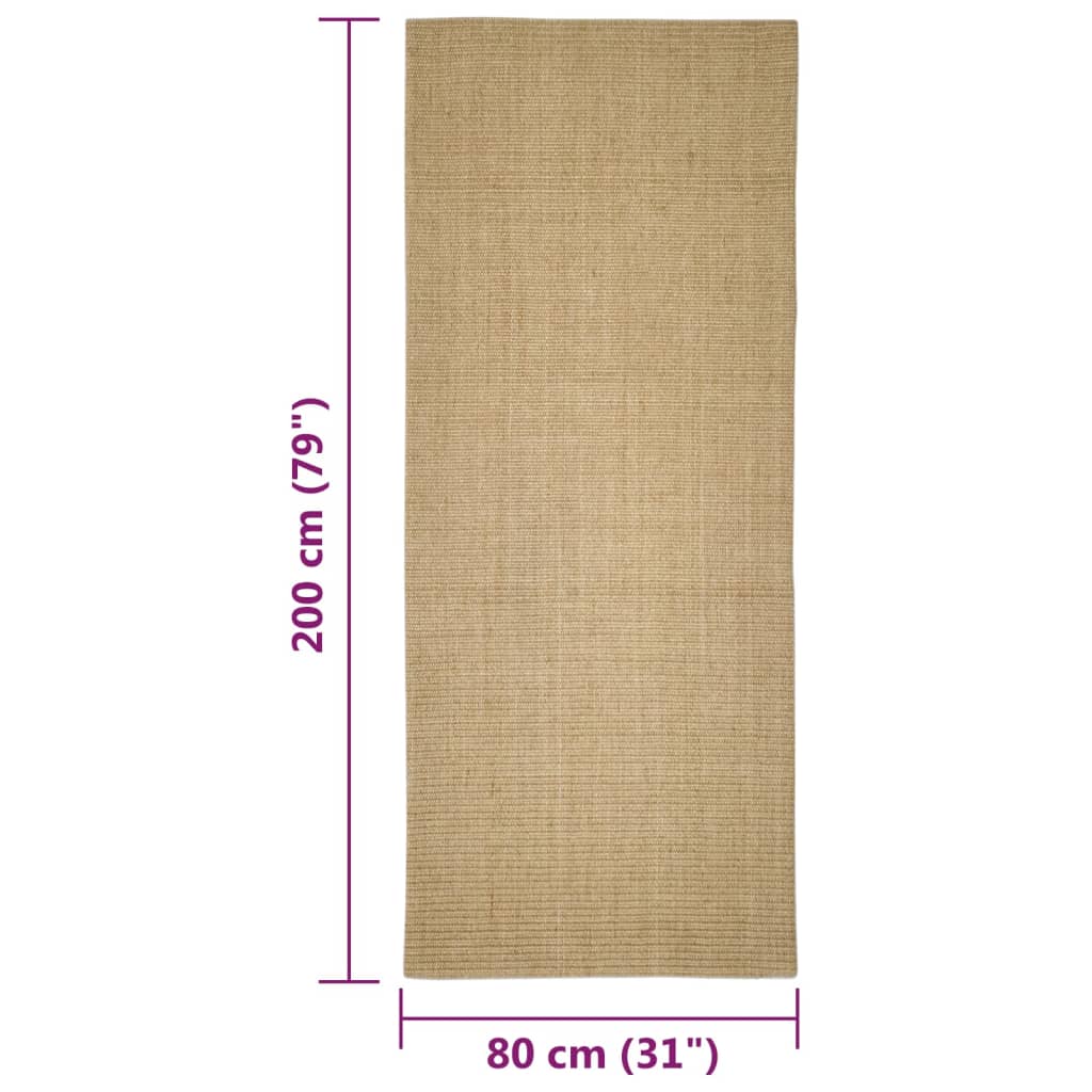 Matto luonnollinen sisal 80x200 cm - Sisustajankoti.fi