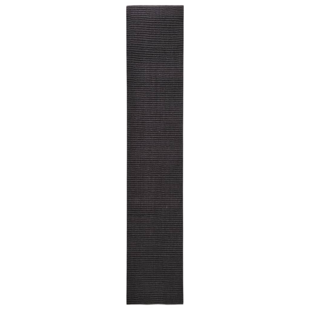 Matto luonnollinen sisal 66x350 cm musta - Sisustajankoti.fi
