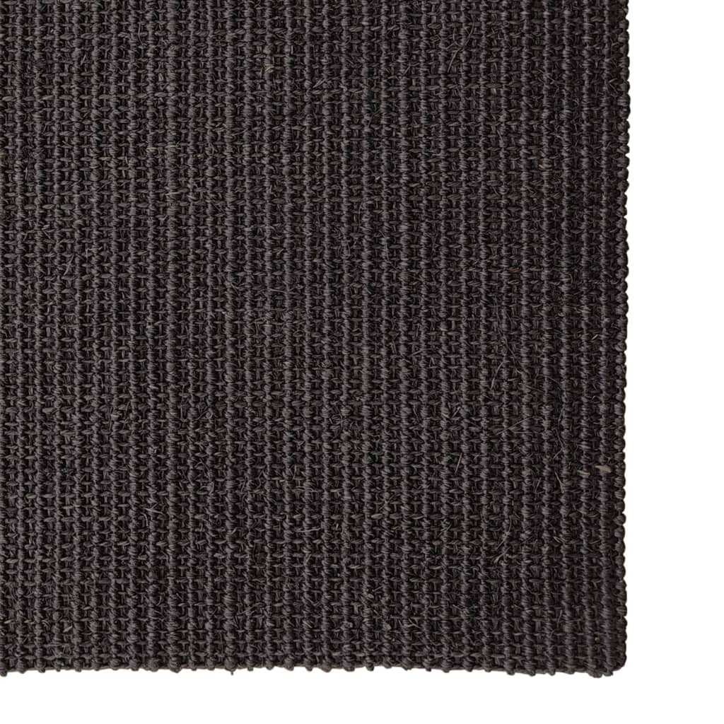 Matto luonnollinen sisal 66x350 cm musta - Sisustajankoti.fi