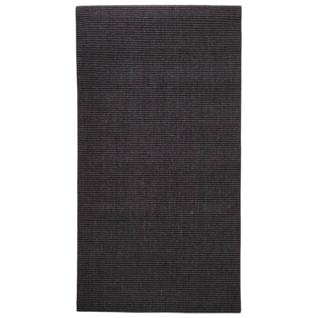 Matto luonnollinen sisal 80x150 cm musta - Sisustajankoti.fi