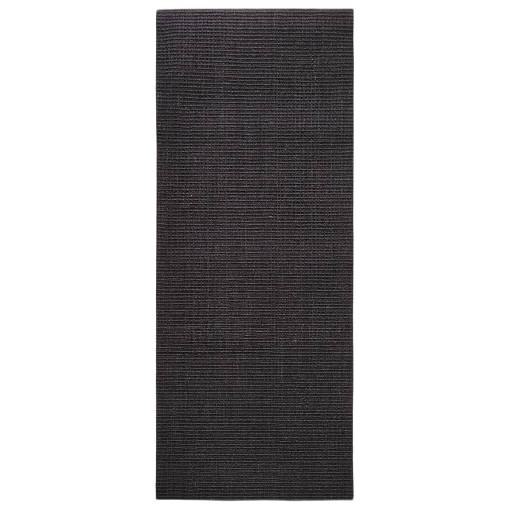 Matto luonnollinen sisal 80x200 cm musta - Sisustajankoti.fi