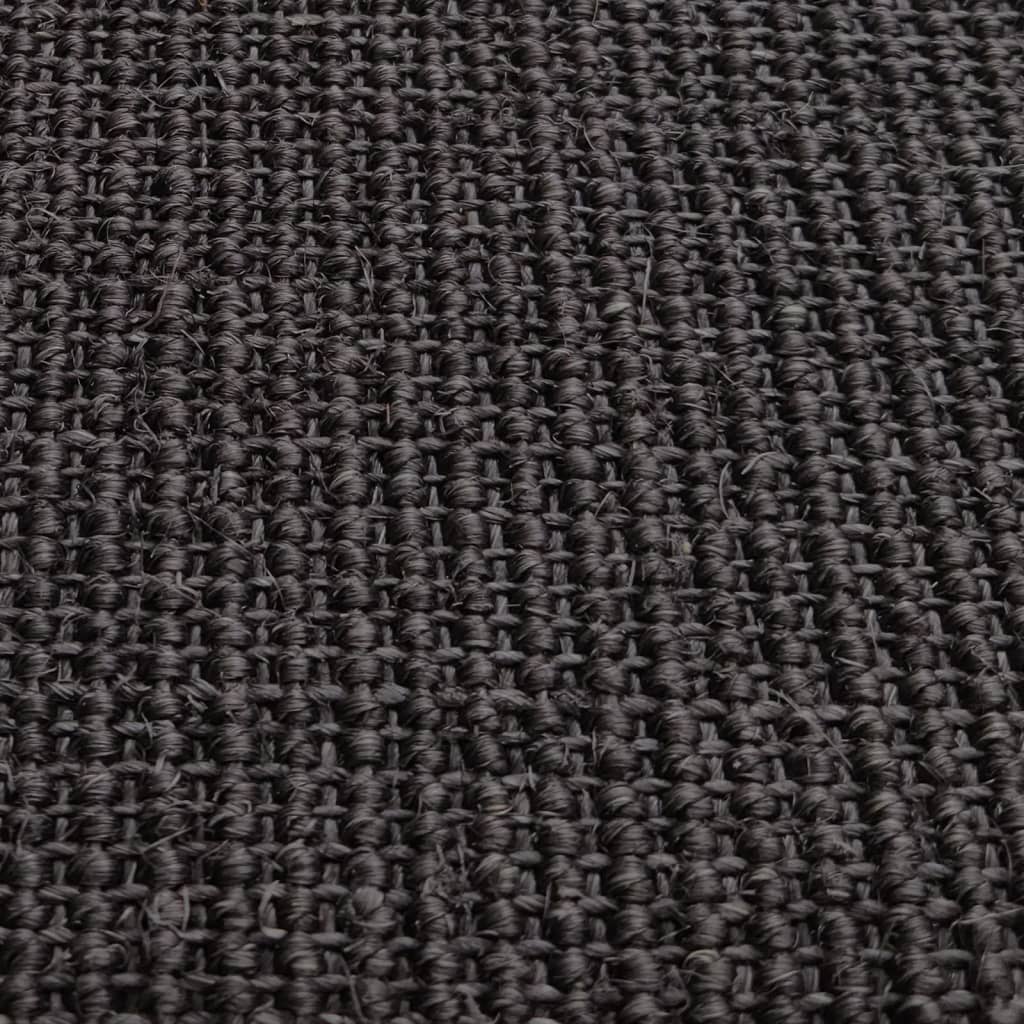 Matto luonnollinen sisal 80x350 cm musta - Sisustajankoti.fi