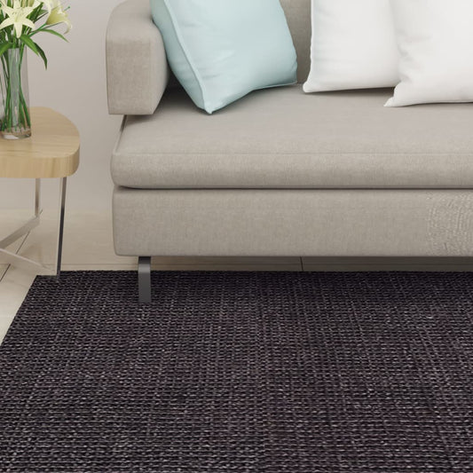 Matto luonnollinen sisal 80x350 cm musta - Sisustajankoti.fi