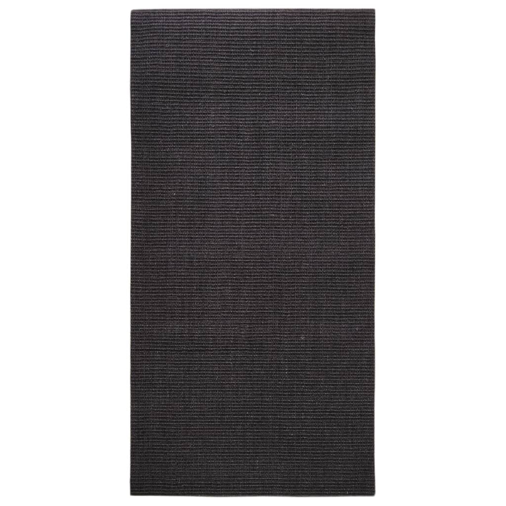Matto luonnollinen sisal 100x200 cm musta - Sisustajankoti.fi