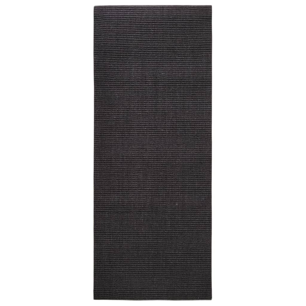 Matto luonnollinen sisal 100x250 cm musta - Sisustajankoti.fi