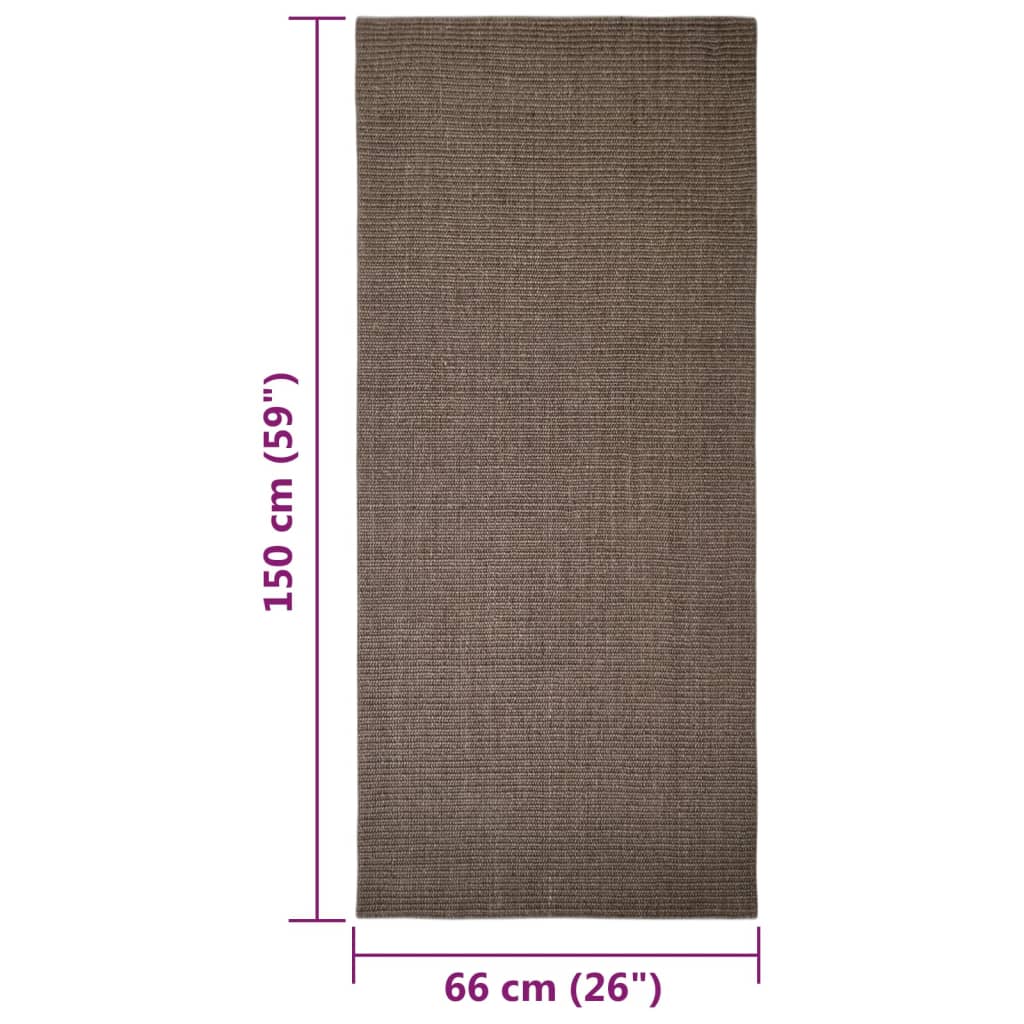 Matto luonnollinen sisal 66x150 cm ruskea - Sisustajankoti.fi