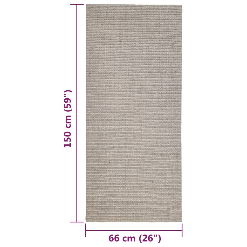 Matto luonnollinen sisal 66x150 cm hiekka - Sisustajankoti.fi