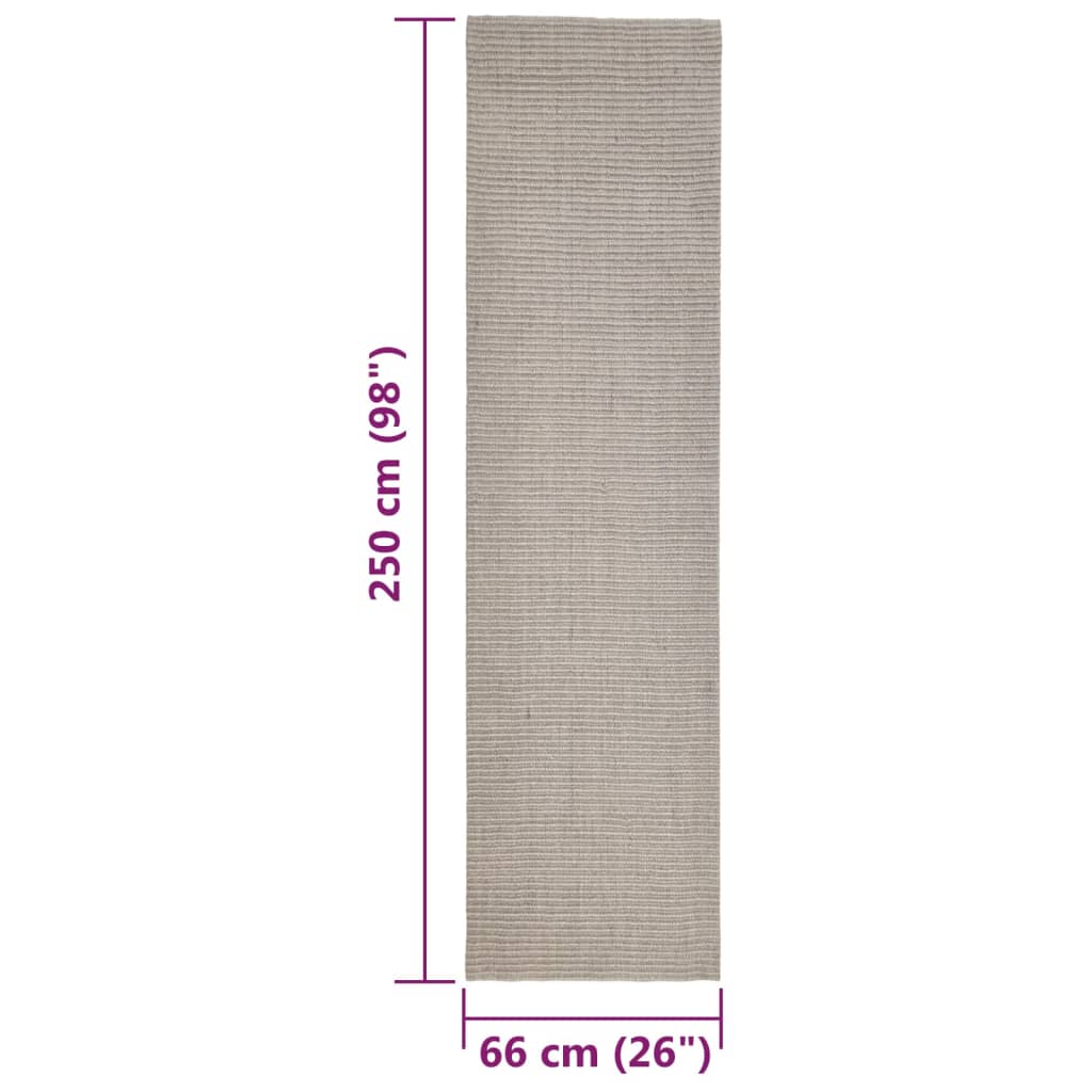 Matto luonnollinen sisal 66x250 cm hiekka - Sisustajankoti.fi