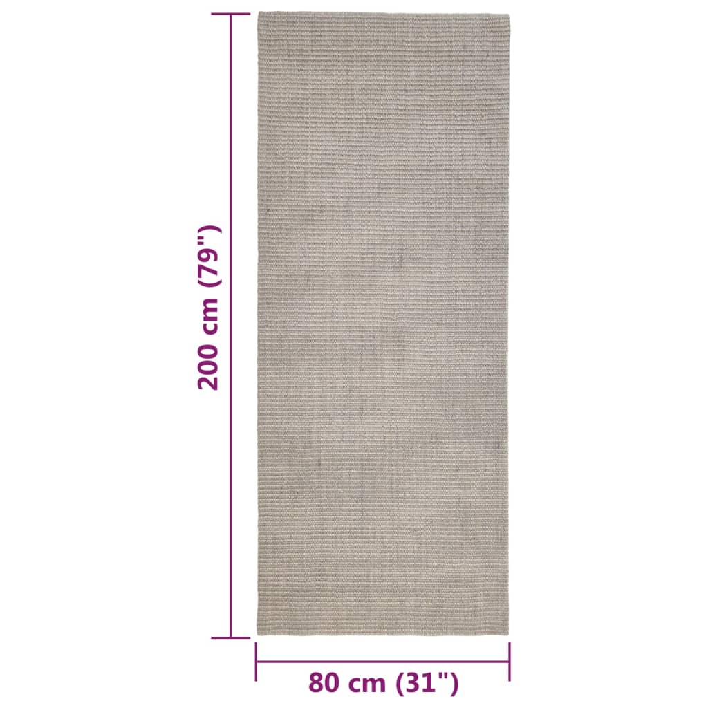 Matto luonnollinen sisal 80x200 cm hiekka - Sisustajankoti.fi