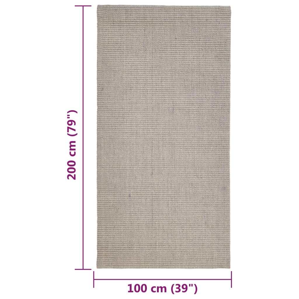 Matto luonnollinen sisal 100x200 cm hiekka - Sisustajankoti.fi