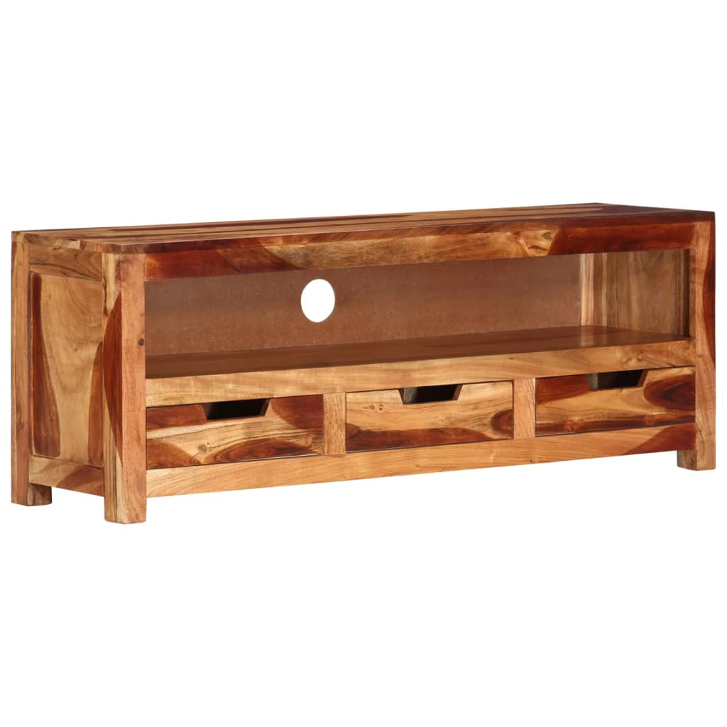 TV-taso 110x30x40 cm täysi akaasiapuu - Sisustajankoti.fi