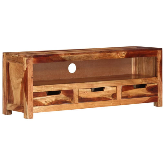 TV-taso 110x30x40 cm täysi akaasiapuu - Sisustajankoti.fi