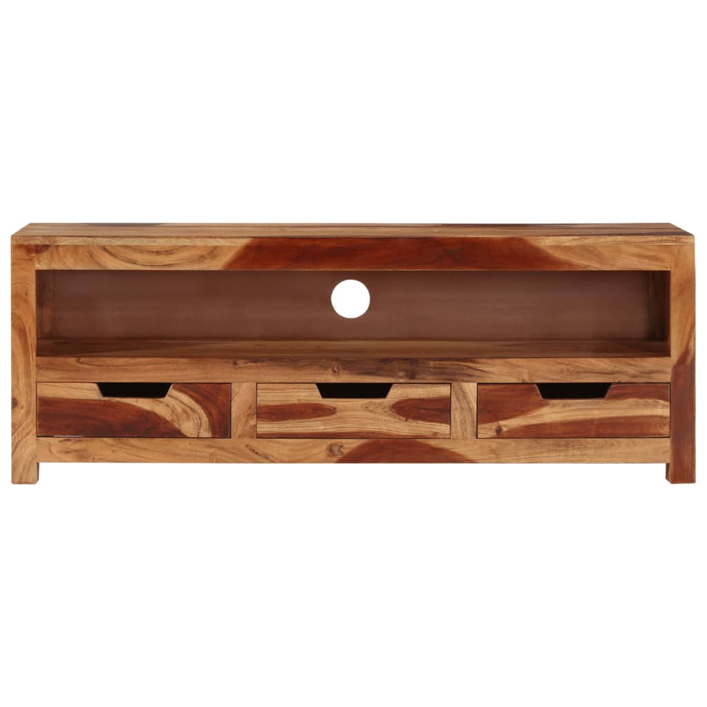 TV-taso 110x30x40 cm täysi akaasiapuu - Sisustajankoti.fi